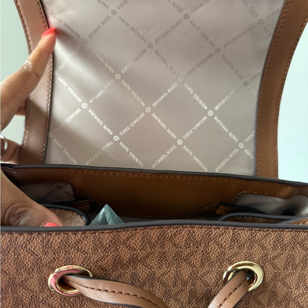Michael Kors Tan and Brown Backpack - Picture 3 of 9